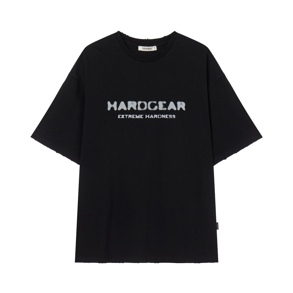 하드기어 어패럴(HARDGEAR APPAREL) 디스트레시드 로고티 블랙
