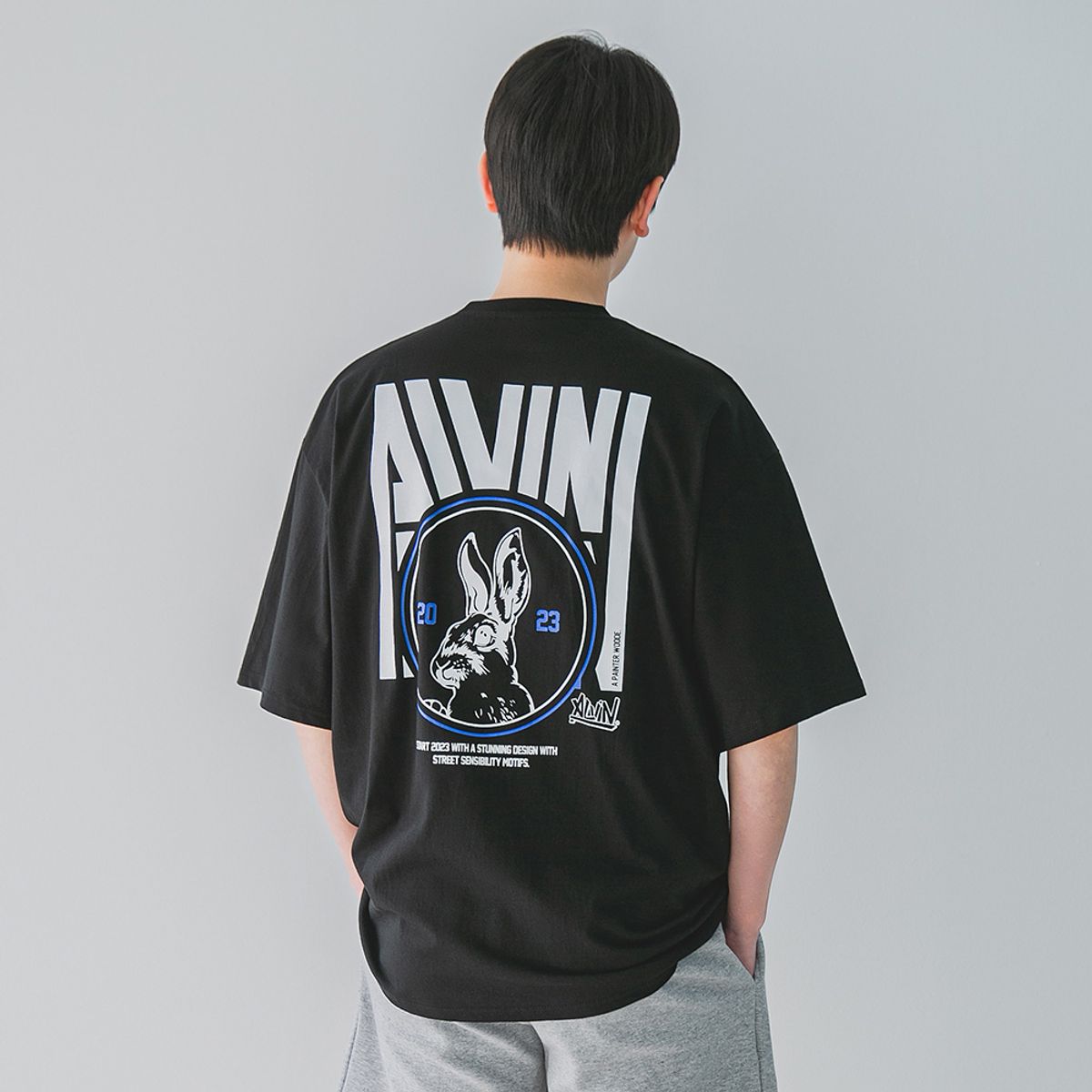 앨빈클로(ALVINCLO) 더 래빗 오버핏 반팔티 AST4829 (2 COLOR)