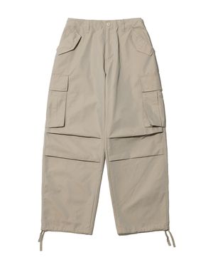 PLEATED CARGO PANTS / BEIGE
