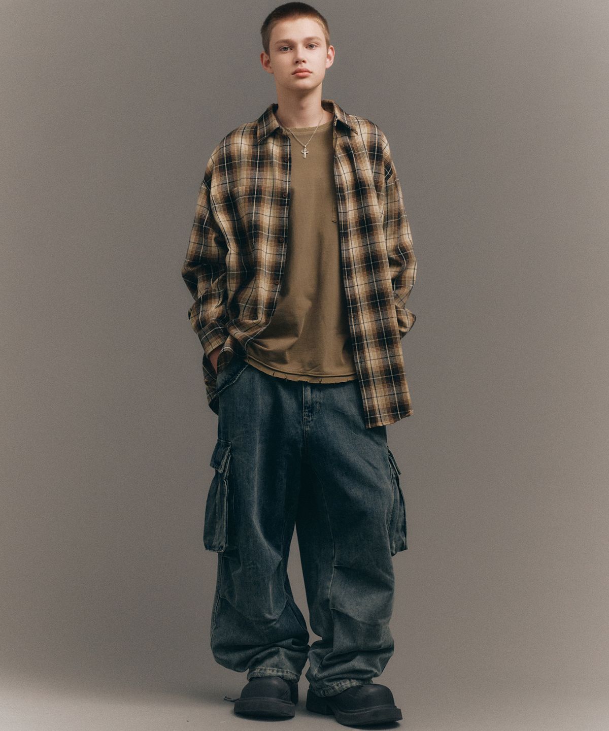 빅유니온(BIG UNION) DENIM PLEATED CARGO PANTS / 2 COLOR