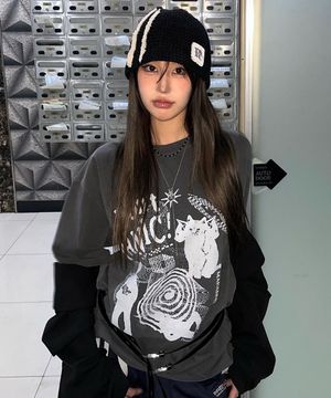 DON’T PANIC PIGMENT TEE CHARCOAL(MG2DMMT505A)