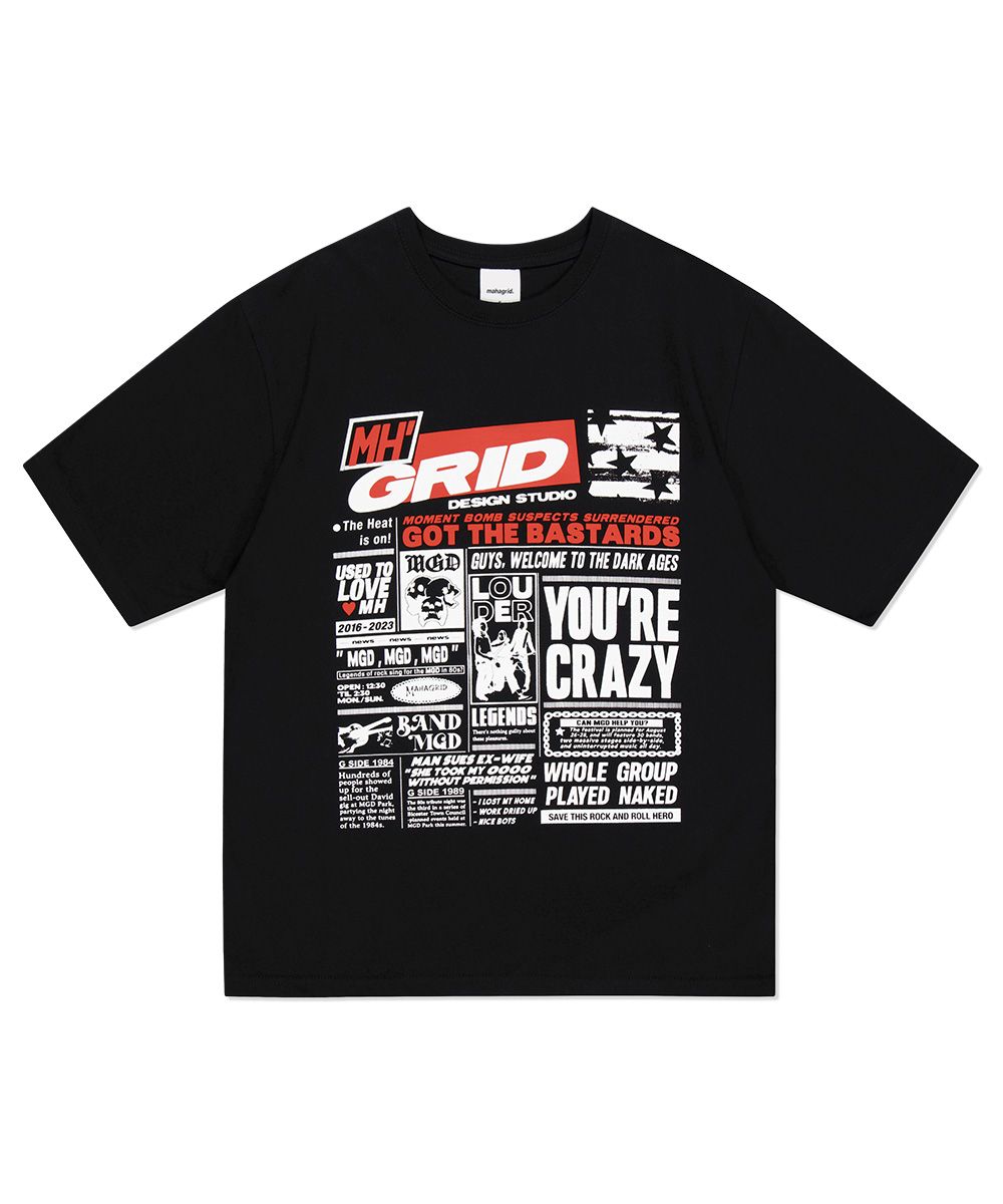 【mahagrid】23SS★ GOSSIP TEE MUSINSA | MAHAGRID NEON GENESIS TEE BLACK(MG2EMMT506C)