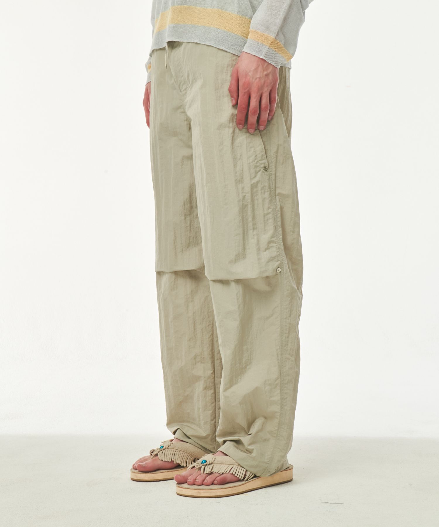 ◆SATUR◆ Torino Parachute Wide Pants Mud Khaki SA23SSMP05 MUSINSA | SATUR Torino Parachute Wide Pants Mud Khaki