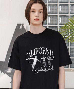 실루엣 반팔티셔츠(블랙)