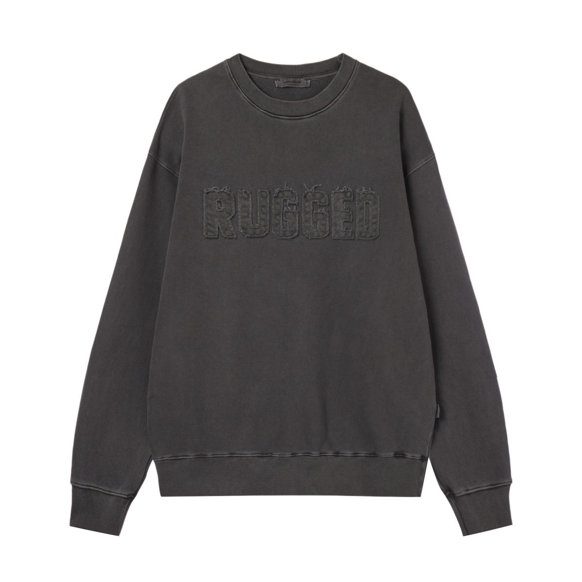 하드기어 어패럴(HARDGEAR APPAREL) 피그먼트 다이드 크루넥 스웻 차콜