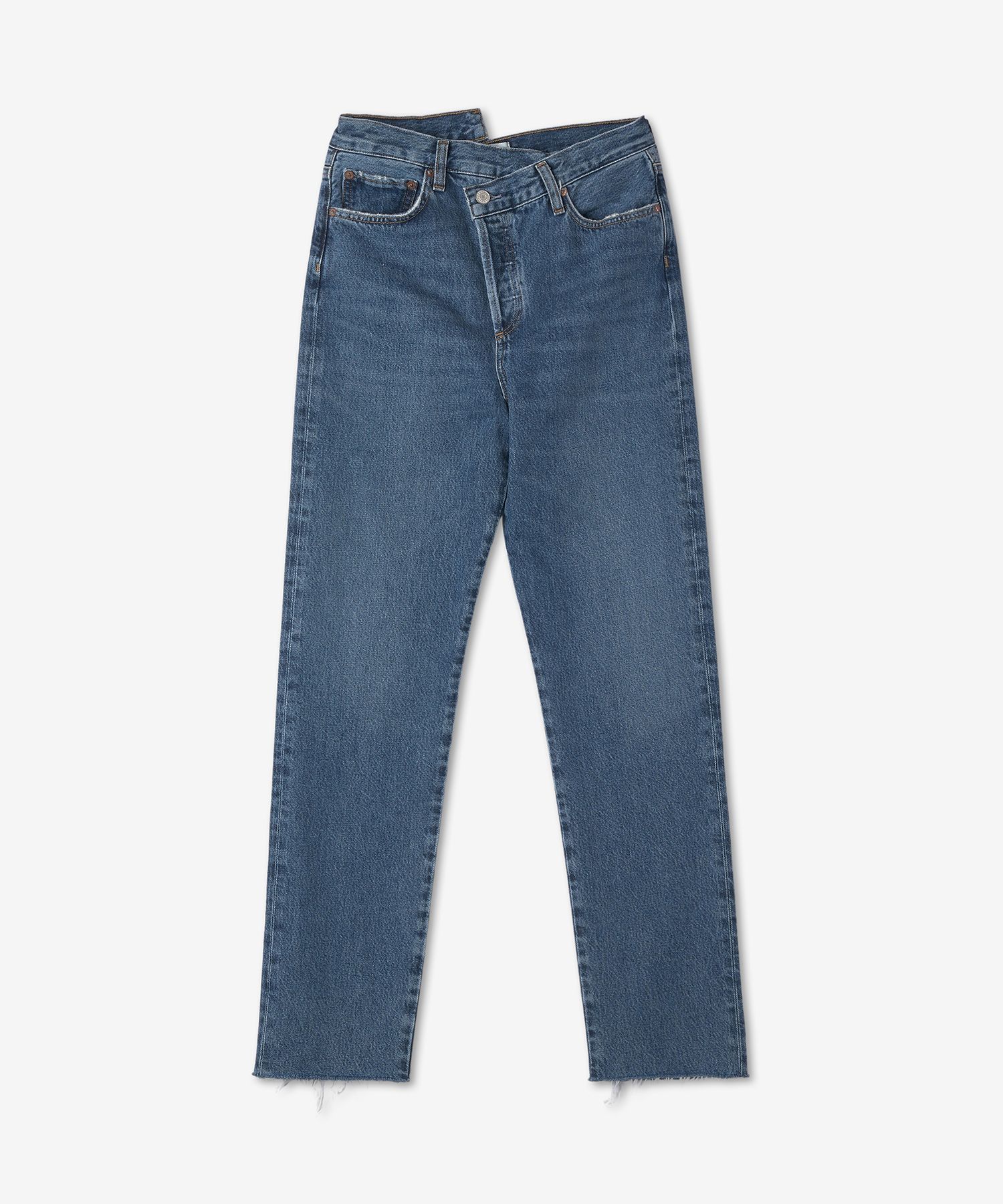 パンツ AGOLDE Chris Cross Straight Denim Pants Blue A9037B1141RNGE AGOLDE Criss Cross straight-leg Jeans | Blue | FARFETCH