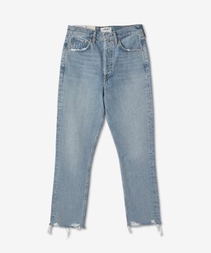 라일리 크롭 데님 팬츠 - 라이트 블루 / A056F1206CURIO