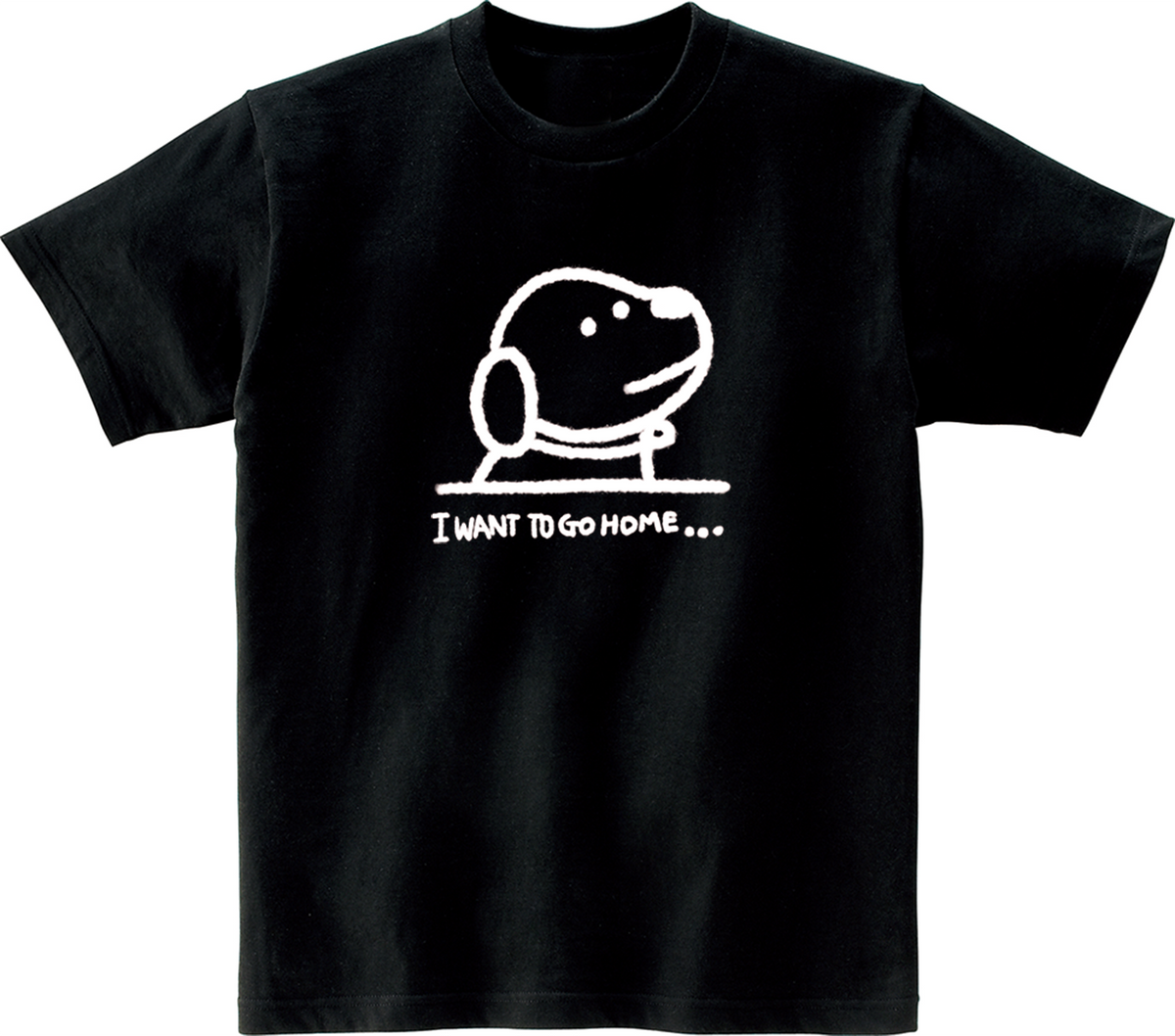 어썸어스(AWESOMEUS) (23SS)WANT GO HOME DOG 반팔 티셔츠 블랙