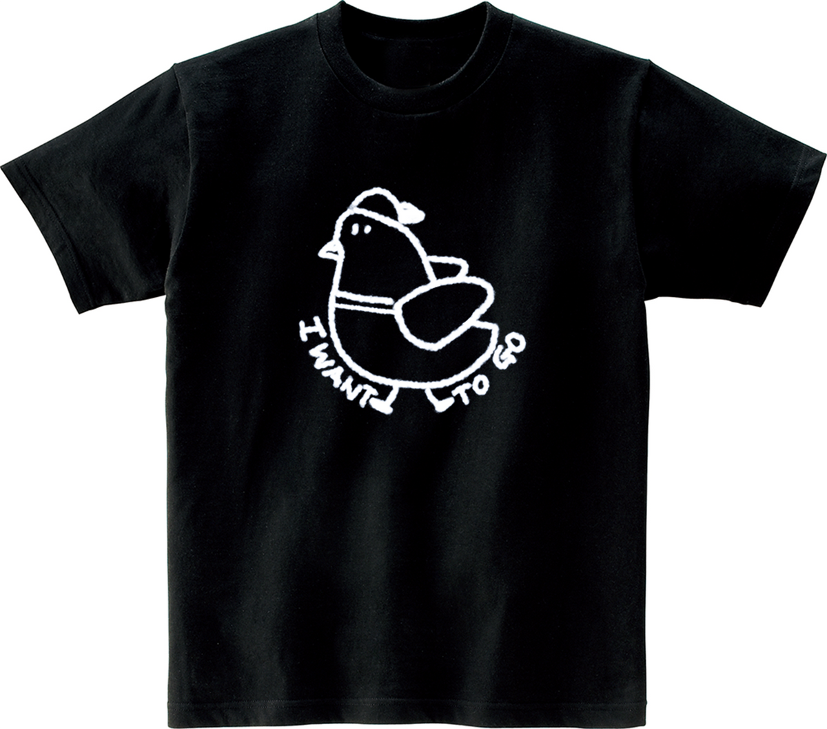 어썸어스(AWESOMEUS) (23SS)WANT GO BIRD 반팔 티셔츠 블랙