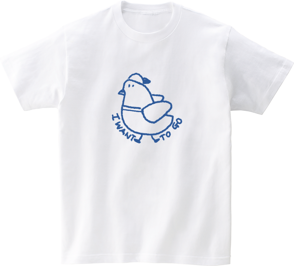 어썸어스(AWESOMEUS) (23SS)WANT GO BIRD 반팔 티셔츠 화이트