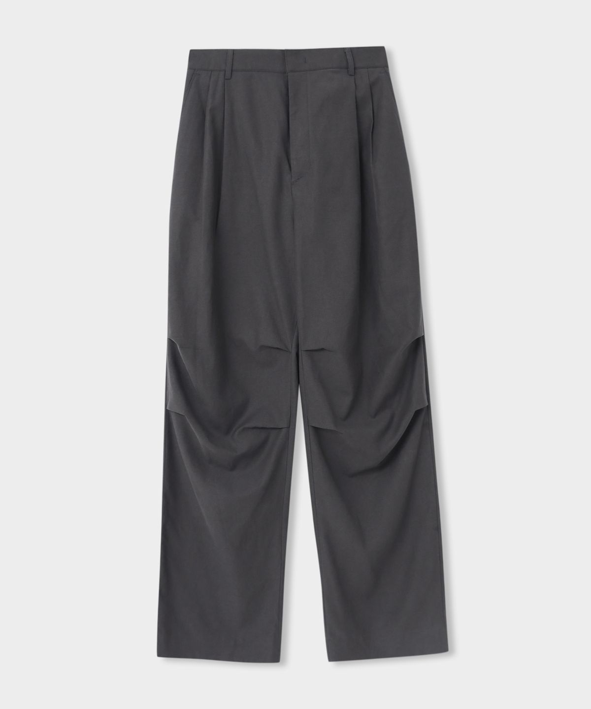 애쉬아워(ASHOUR) Middle Tuck Wide Pants Charcoal