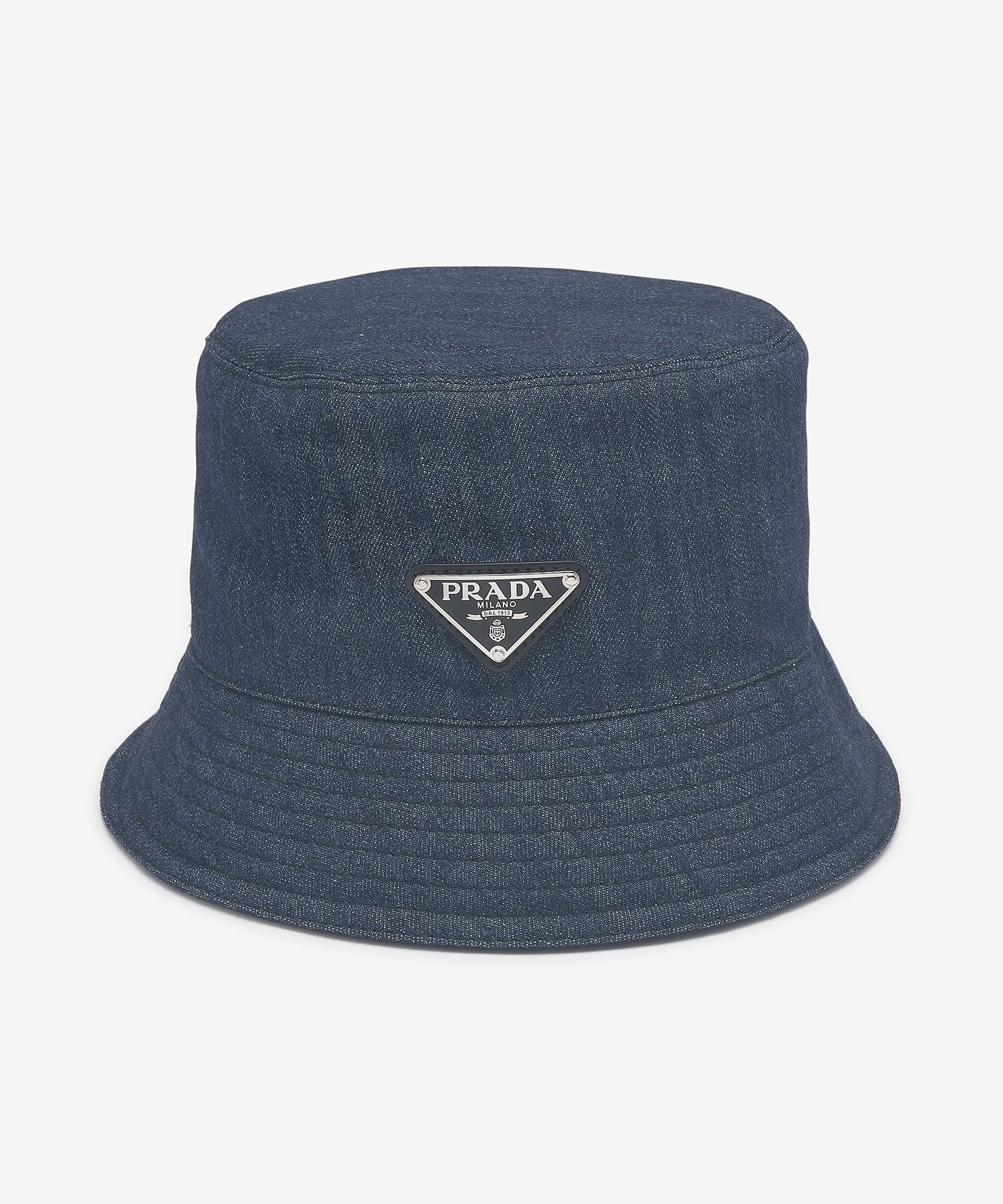 MUSINSA | PRADA Denim bucket hat - Navy / 1HC137AJ6F0008