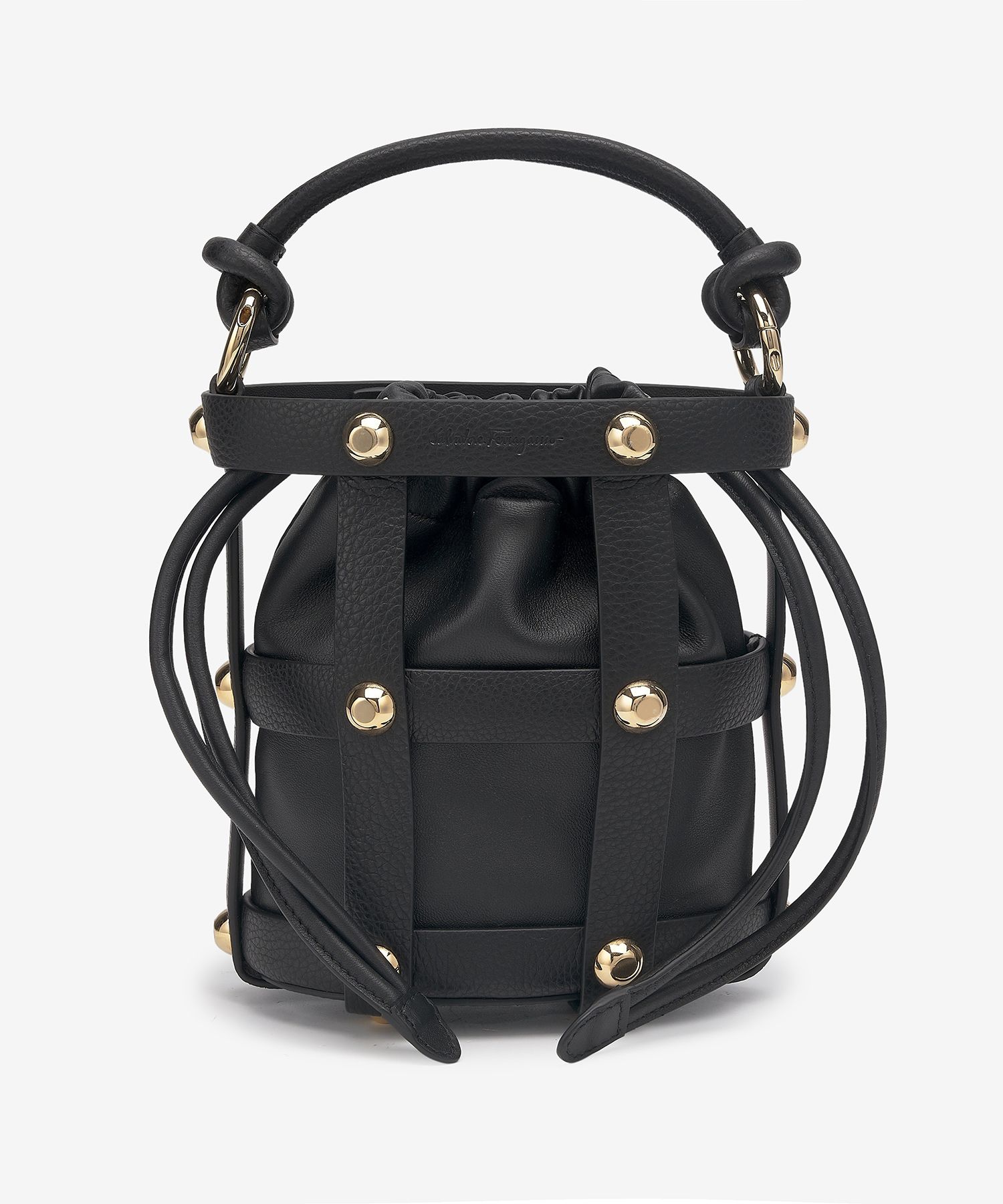 ■FERRAGAMO■ Cage Bag Black Gold 211488752649 211488752649S MUSINSA | SALVATORE FERRAGAMO Cage Bag - Black:Gold Plated