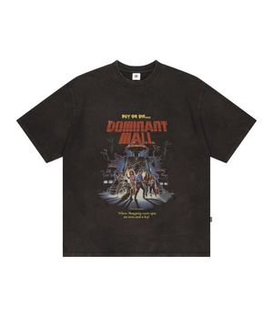 Vintage washing D Mall Tee Black