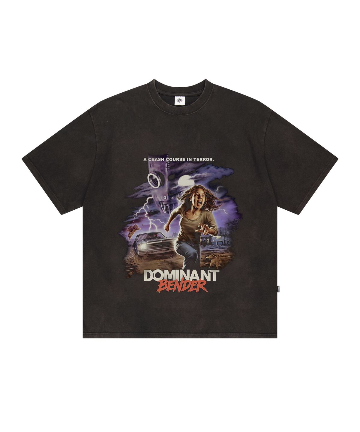 도미넌트(DOMINANT) Vintage Washing  Bender Tee Black