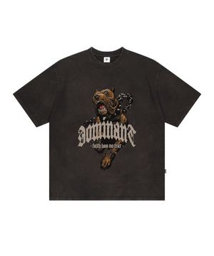Vintage Washing  Bulldog Tee Black