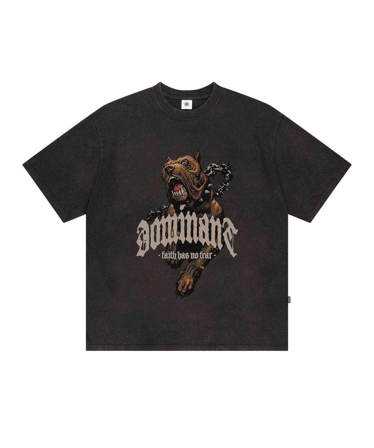 도미넌트(DOMINANT) Vintage Washing  Bulldog Tee Black