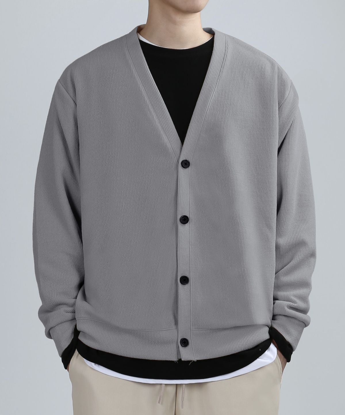 베리베인(VERYVAIN) GAFF TEX CARDIGAN (GRAY)