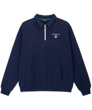 시그니처 하프 집업 맨투맨 [네이비]