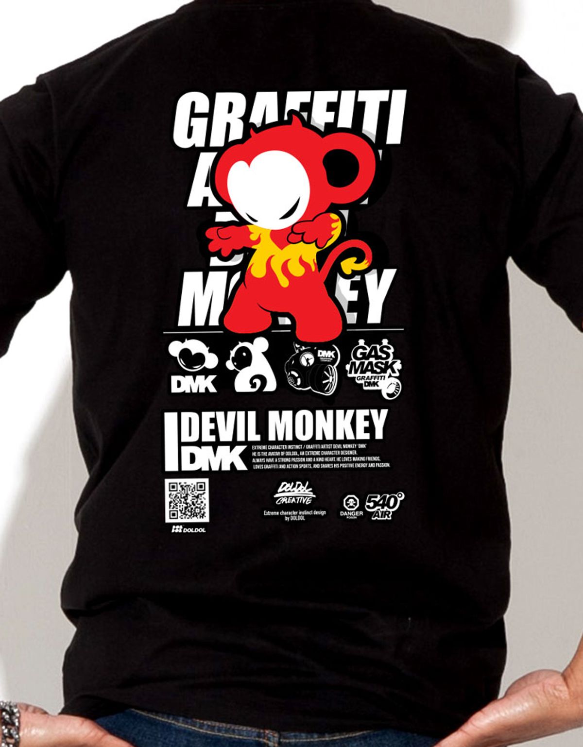 돌돌(DOLDOL) DMK_T-shirts_71 그래피티 아티스트 데빌몽키 dmk 캐릭터 그래픽 티셔츠 반팔티