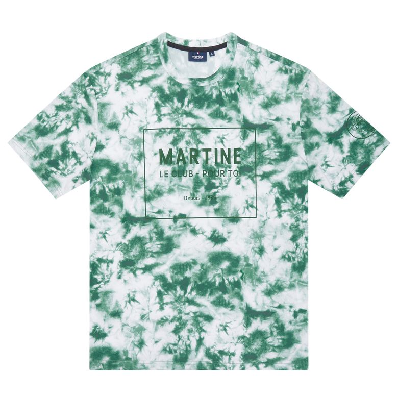 Dyeing Print Round Shirts_Green (Men)