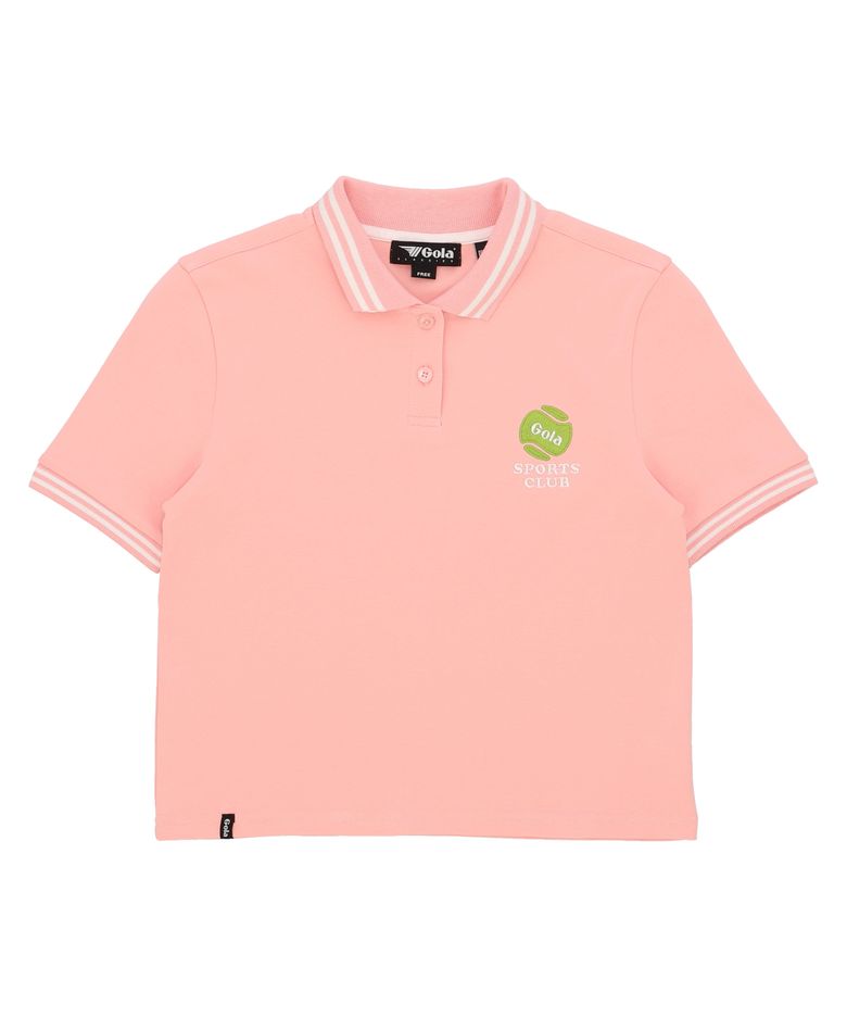 W TENNIS CROP GRAPHIC T-SHIRTS [PINK]