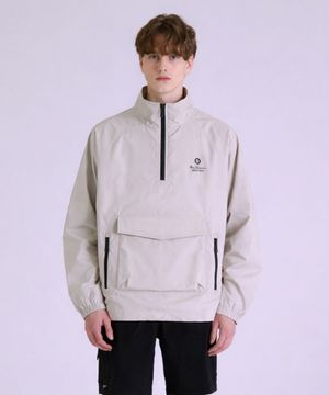 남성 로고 반집업 점퍼 라이트 베이지 BNBJP286M