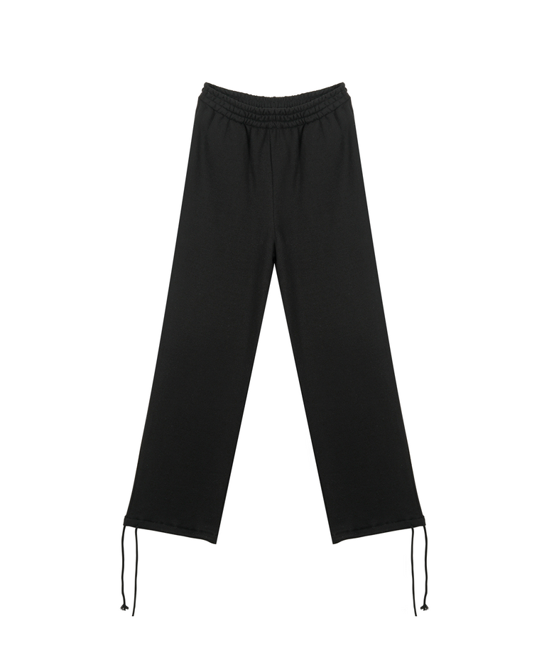 [IBA23UPT11BK] 밴딩 롱 조거 팬츠 - 블랙