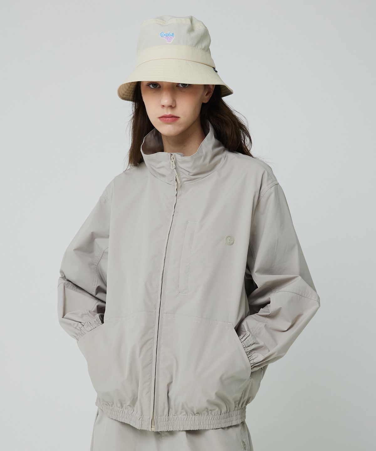 골라(GOLA) ESSENTIAL SPORTS ZIP-UP JACKET [BEIGE]