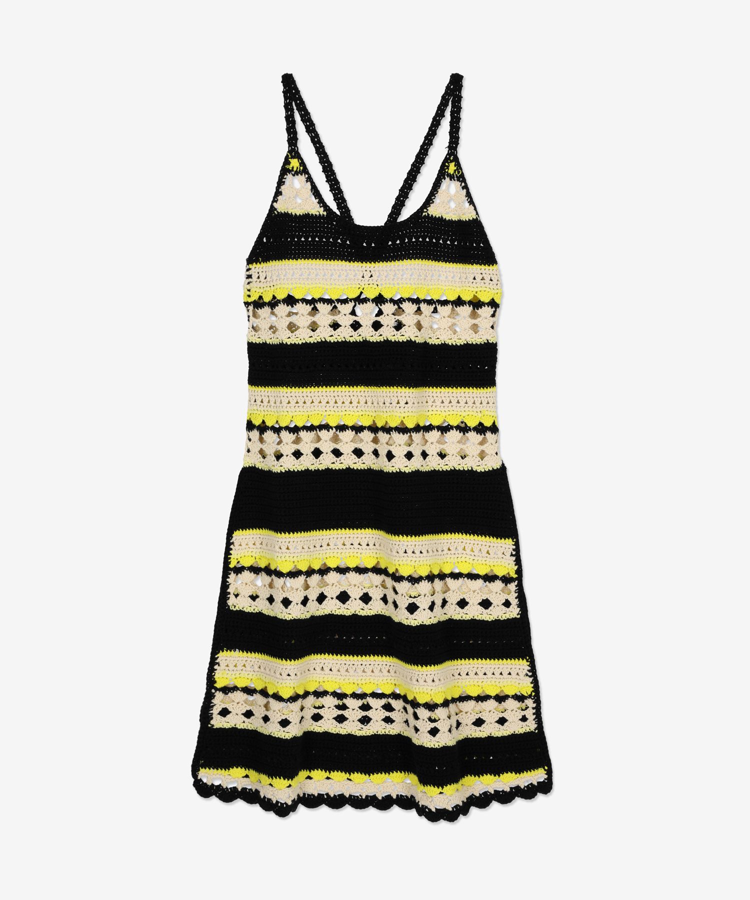★Ganni★ Crochet Cover Up Slip Dress Golden Kiwi K1808373 K MUSINSA | GANNI Crochet Cover Up Slip Dress - Golden Kiwi