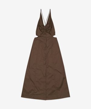 스트레치 코튼 드레스 - 티크 / F7634377