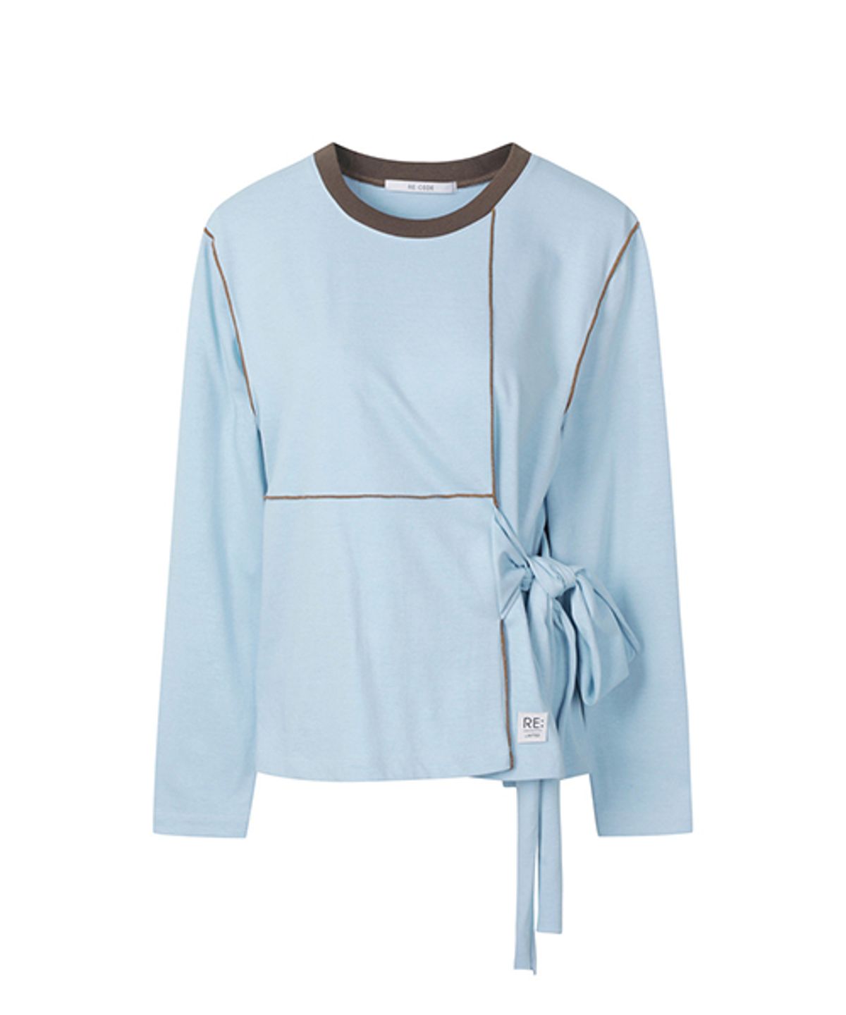 래코드(RECODE) [여성] Tied-up Detail T-shirts_RQTAS23534BUX