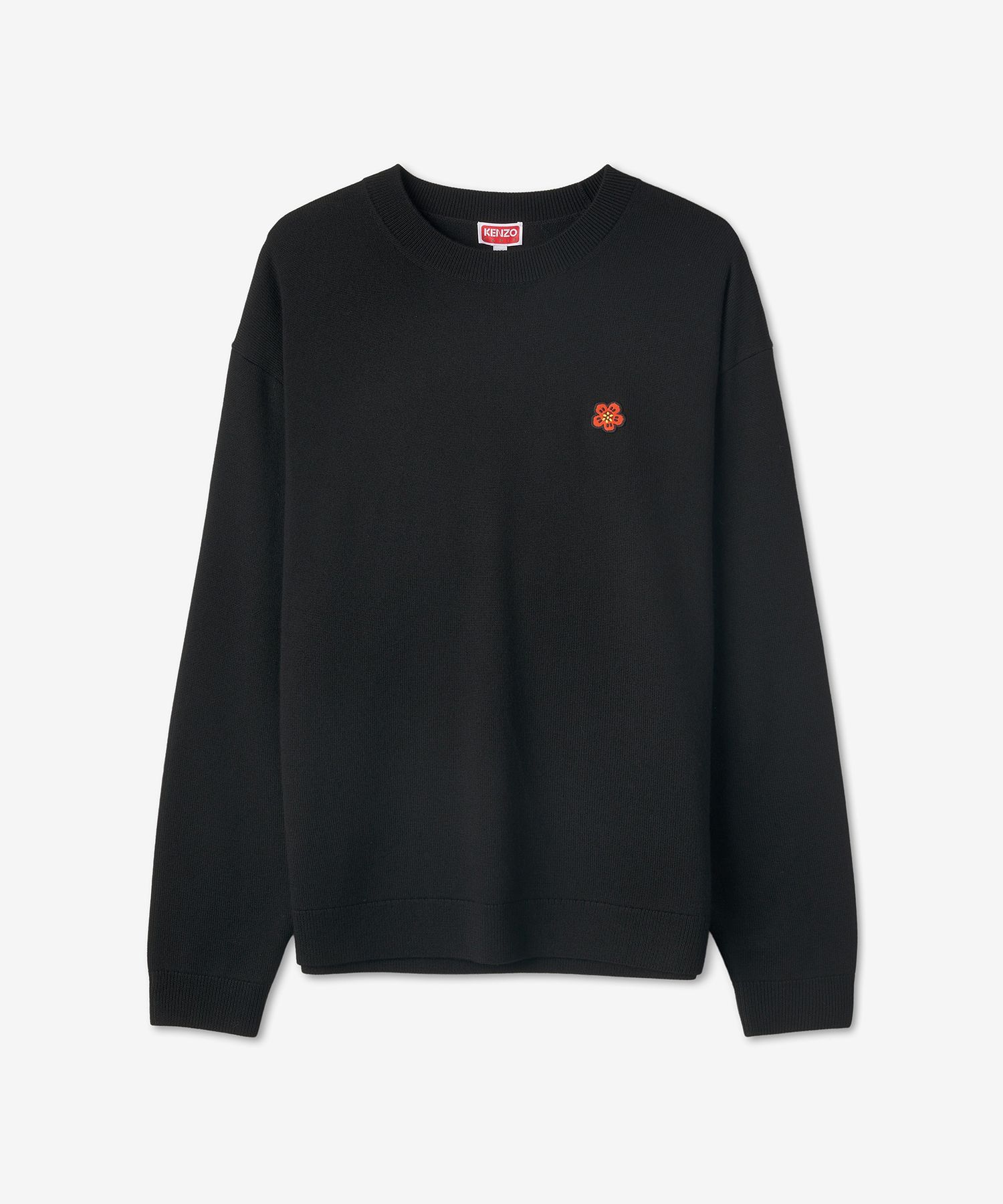 ★KENZO★ Balk Flower Crest Jumper Sweatshirt Black FD55PU38 MUSINSA | KENZO Baux Flower Crest Jumper Sweatshirt - Black