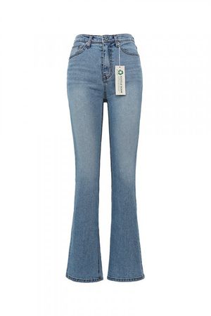 워싱 리사이클 데님 부츠컷 팬츠