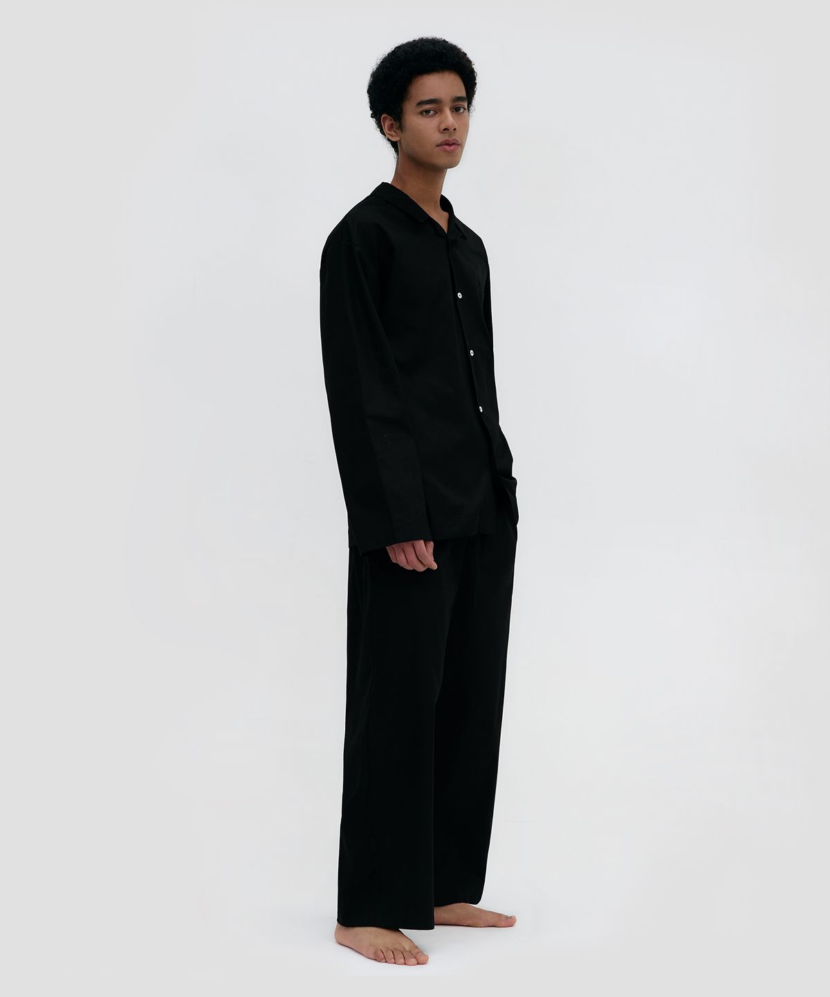 레이지지(LAZYZ) Stay Pajamas Long Pants - All Black