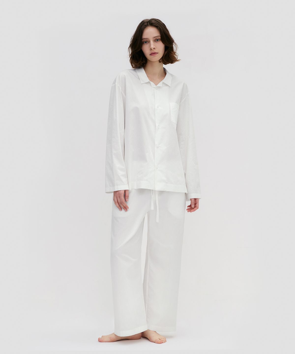 레이지지(LAZYZ) Stay Pajamas Long Pants - True White