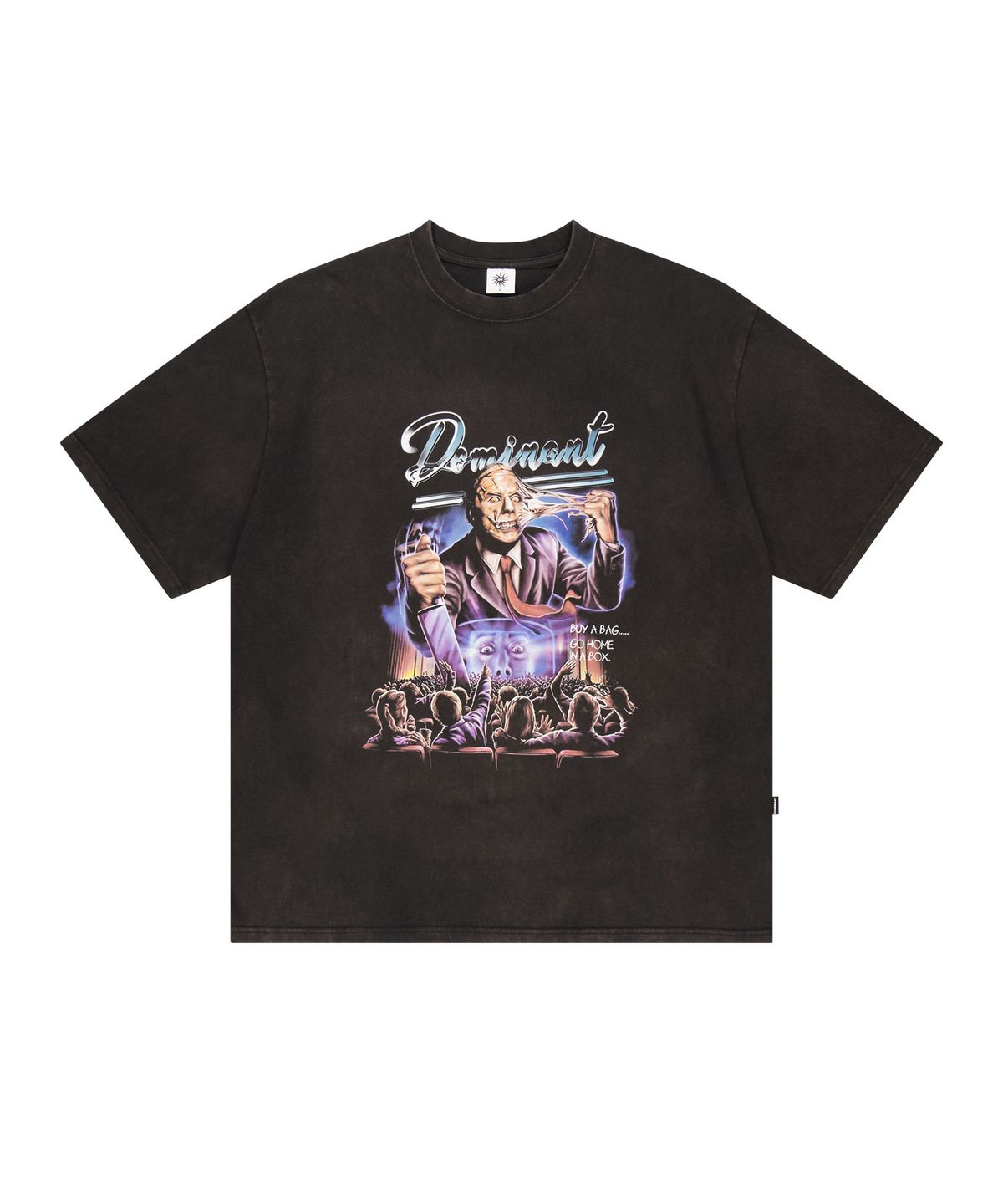 도미넌트(DOMINANT) Vintage Washing Popcorn Tee Black