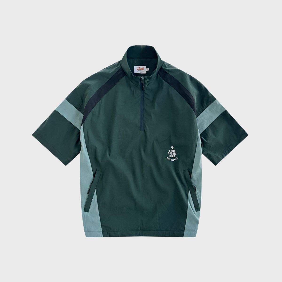 칠스포츠클럽(CHILL SPORTS CLUB) 칠 레트로 쿼터집 자켓 포레스트그린