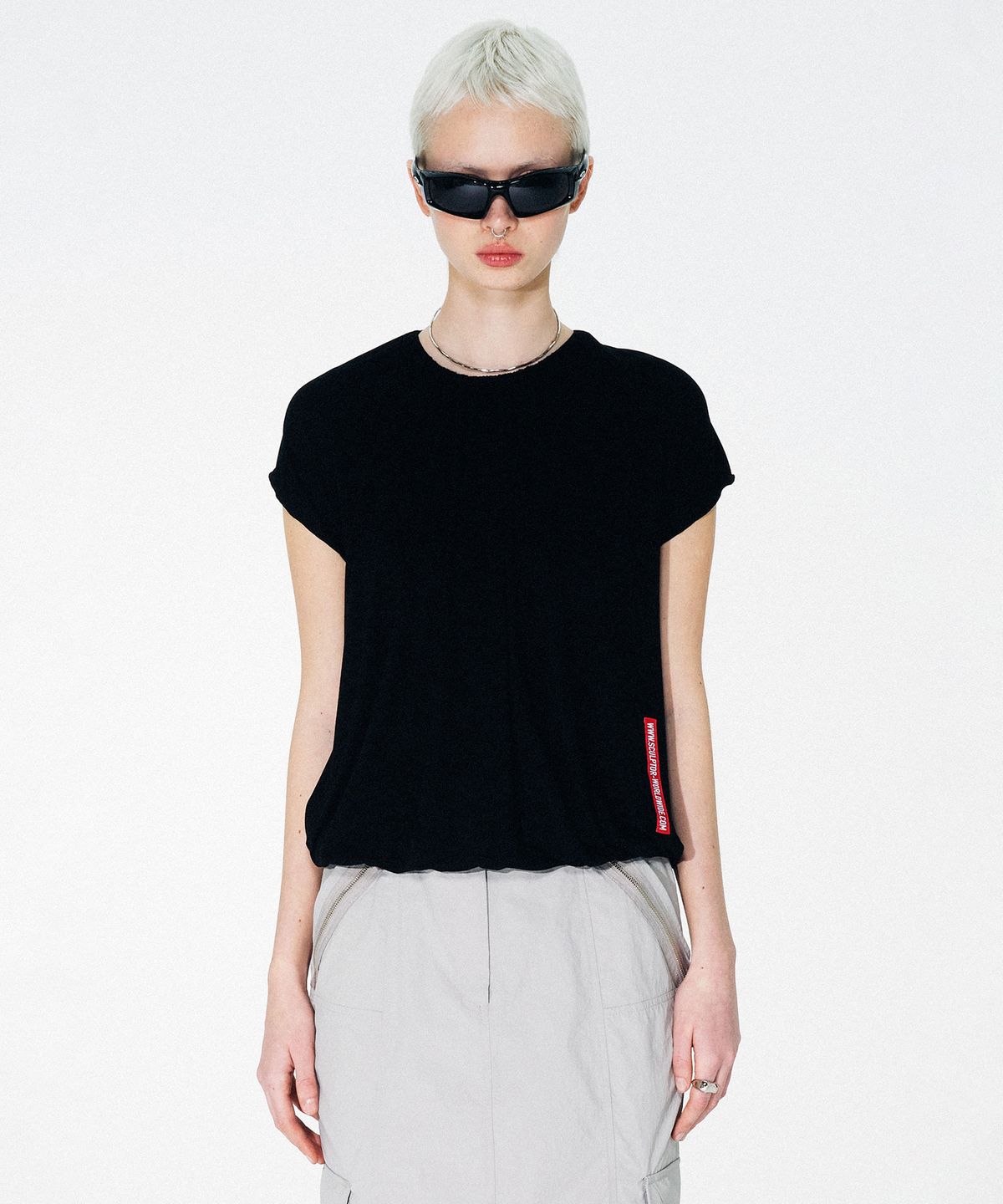 스컬프터(SCULPTOR) Pumkin Shrring Top Black