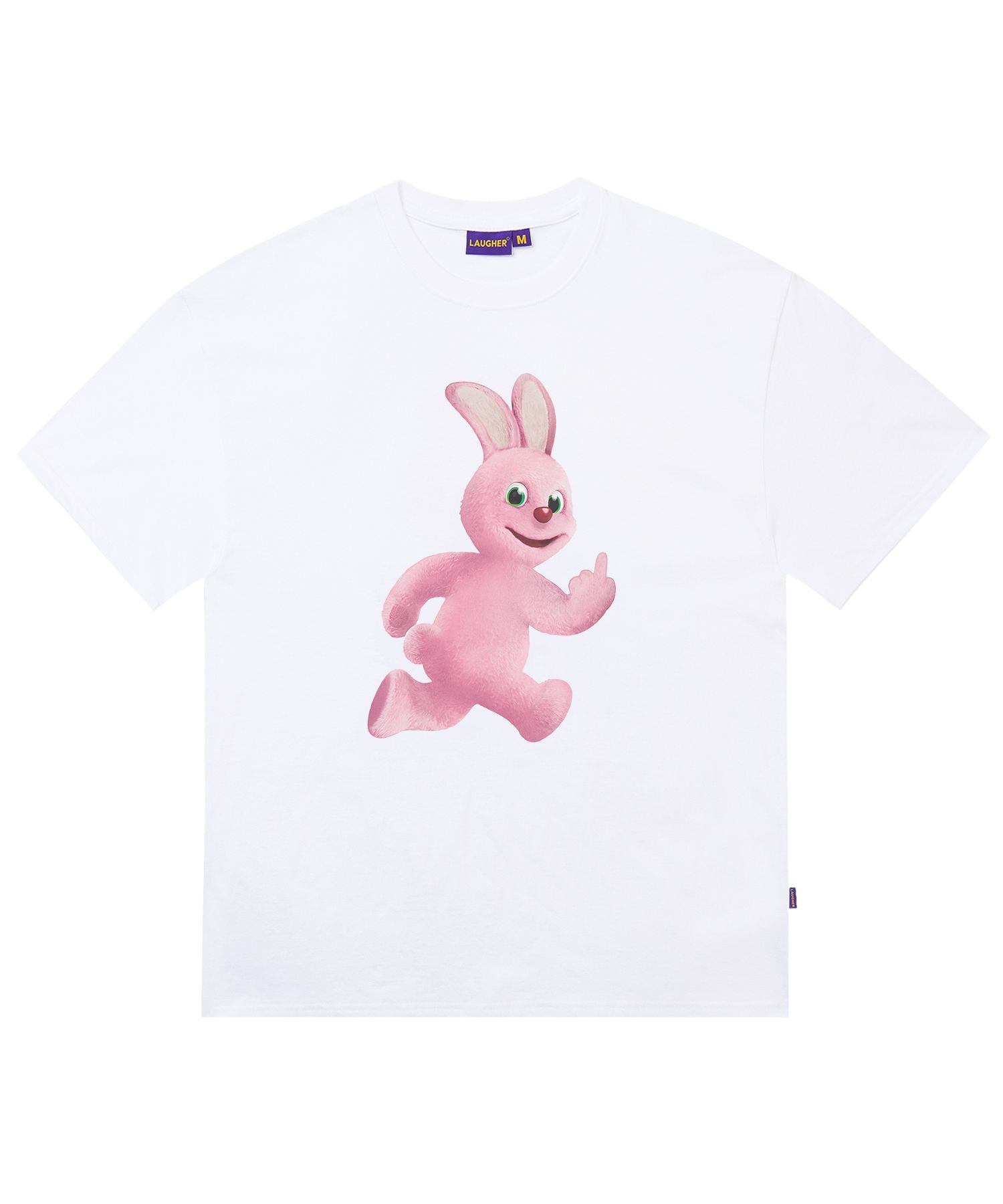 Tシャツ・カットソー LAUGHER Puck and Run Bunny White 3D T-Shirt White TS68 MUSINSA公式 | LAUGHER ​FUCK N RUN 3D T-SHIRT - WHITE