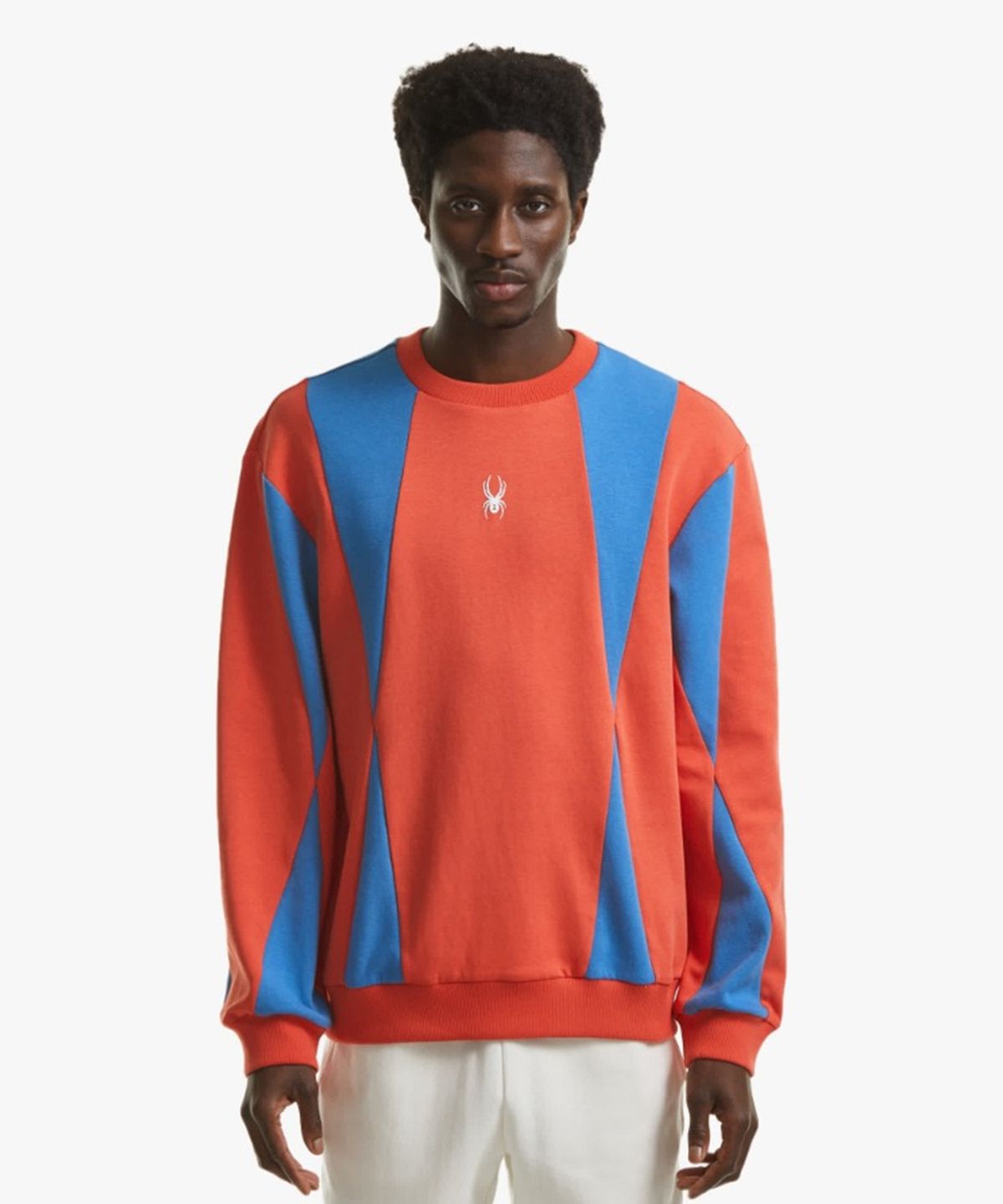 스파이더(SPYDER) 공용 컬러 블록 맨투맨 SPHPCNRL332UDOR