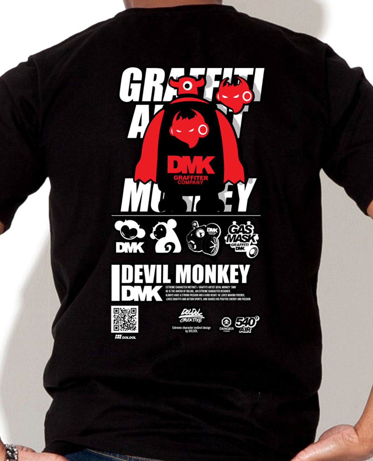 돌돌(DOLDOL) DMK_T-shirts_77 그래피티 아티스트 데빌몽키 dmk 캐릭터 그래픽 티셔츠 반팔티