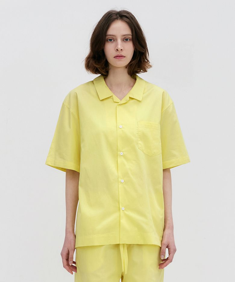 Stay Pajamas Short Sleeve Shirts - Lemon Yellow