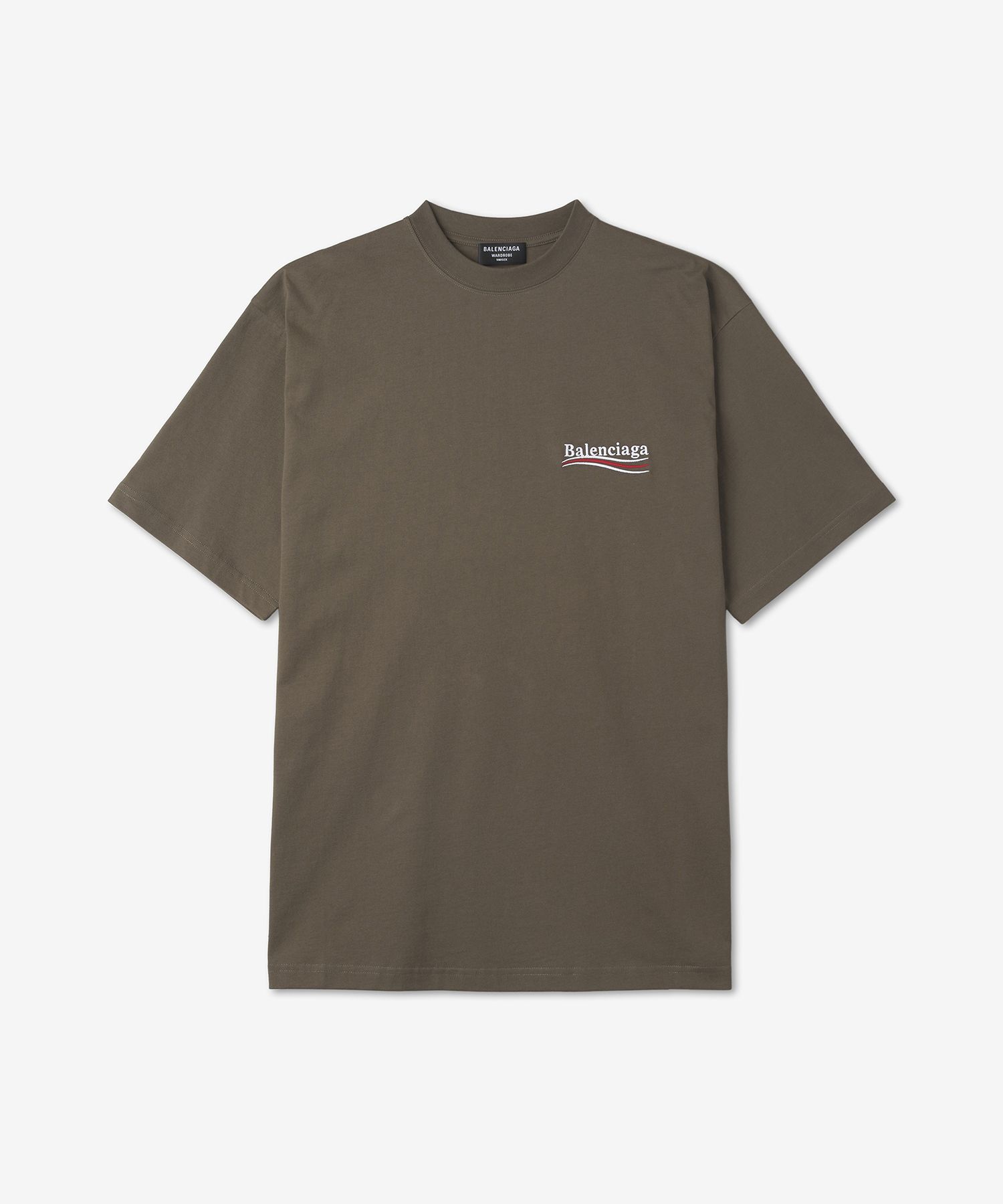 Tシャツ・カットソー *BALENCIAGA* Campaign Large Fit T-Shirt Khaki 641675TKVJ1246 MUSINSA | BALENCIAGA Campaign Large Fit T-shirt - Khaki