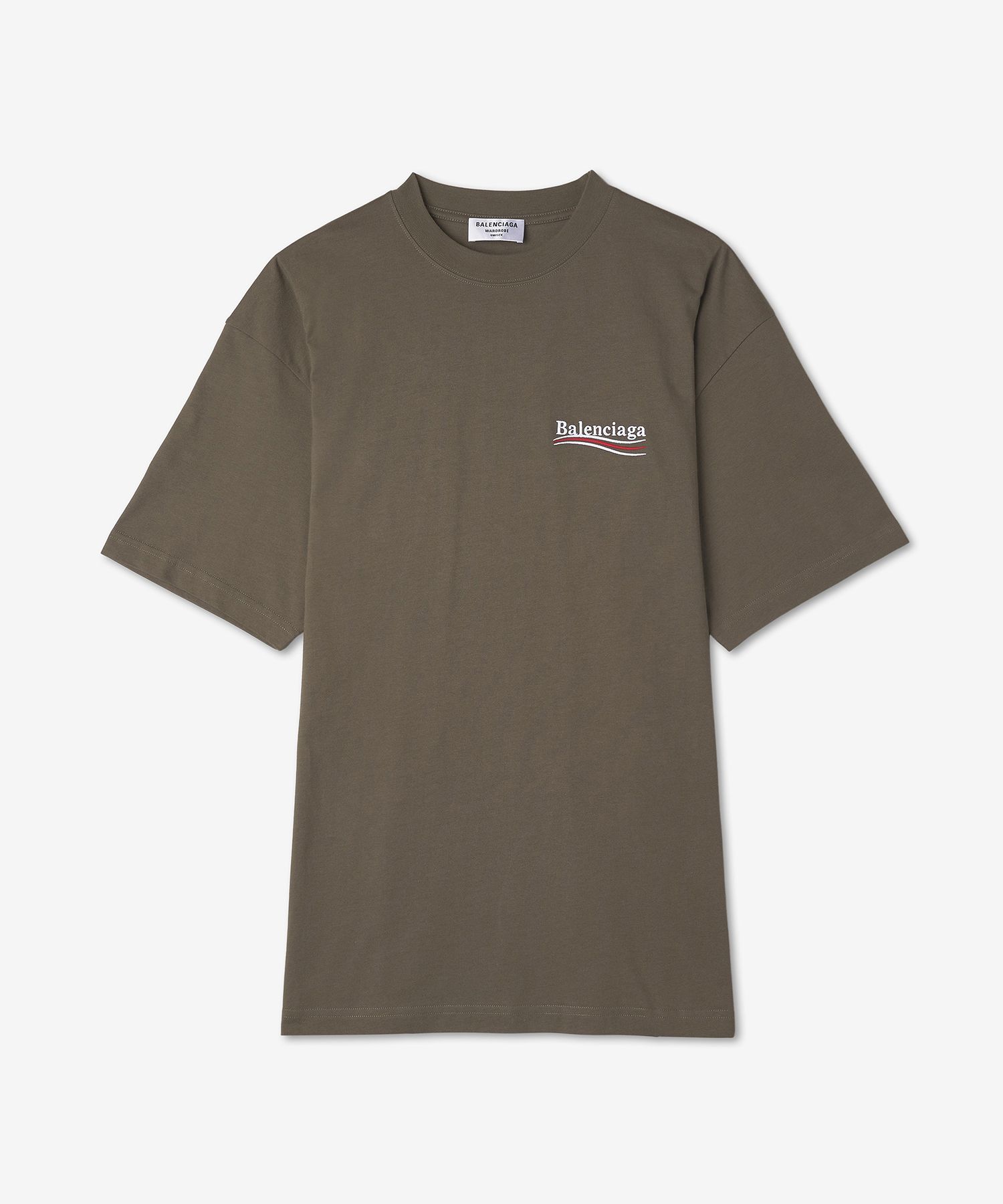 ★BALENCIAGA★ Campaign Large Fit T-Shirt Khaki 641655TKVJ12 MUSINSA | BALENCIAGA Campaign Large Fit T-shirt - Khaki