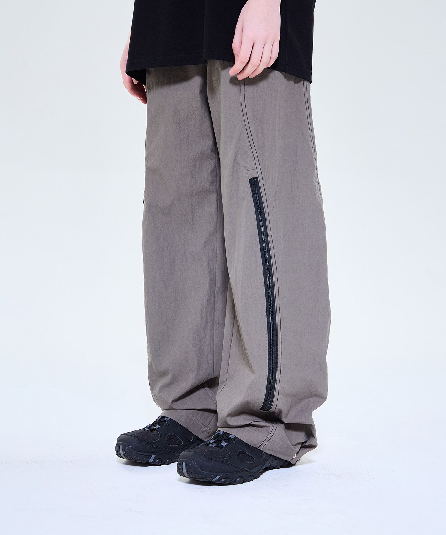 MUSINSA | THE COLDEST MOMENT TCM cross knee zipper pants (grey)