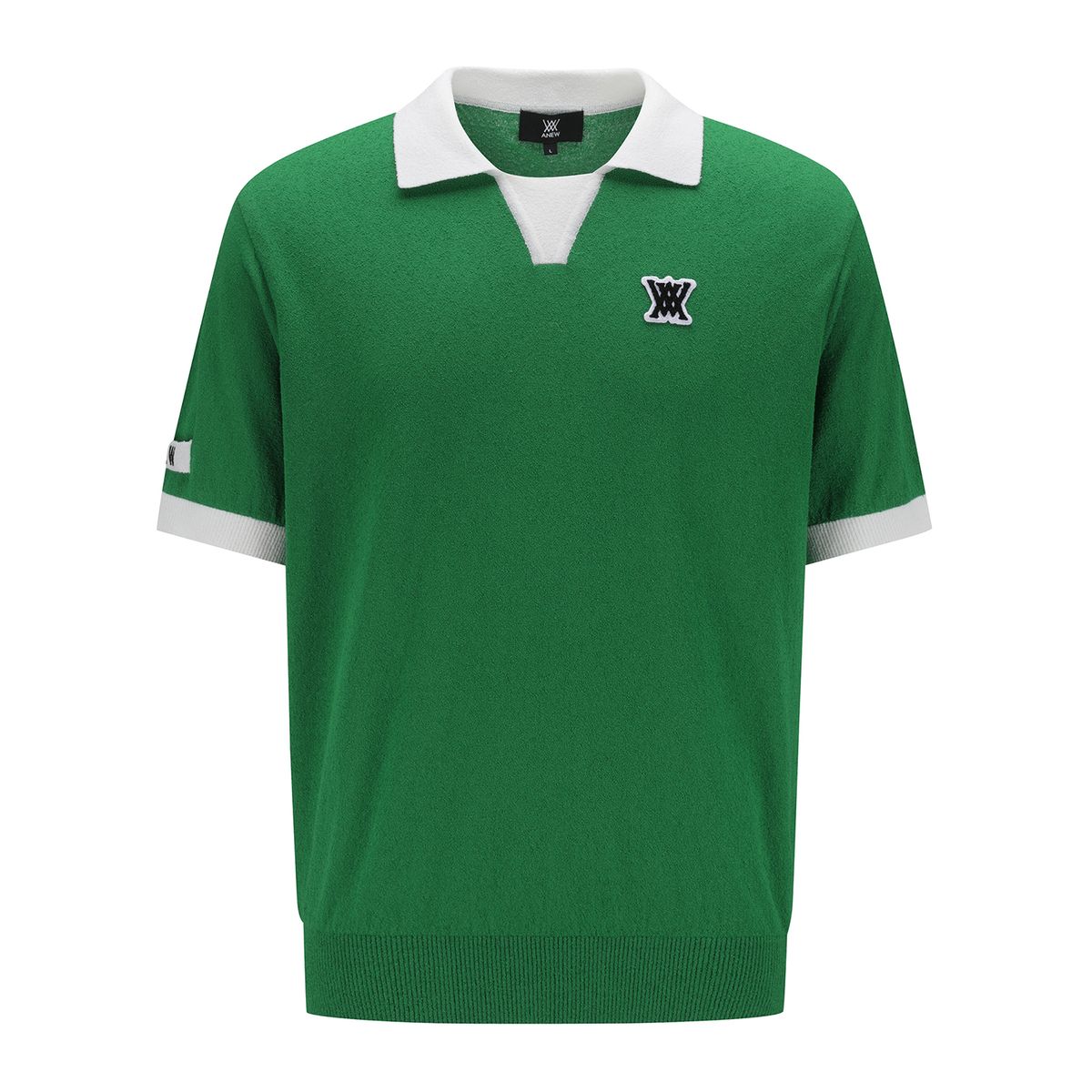 어뉴골프(ANEW GOLF) MEN BIG LOGO COLLAR SHORT SWEATER_GN