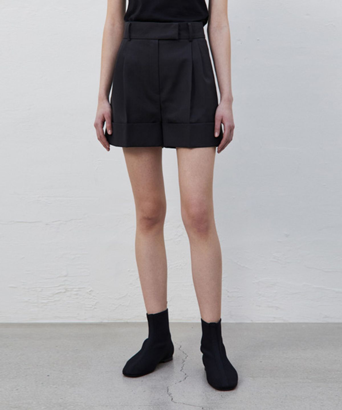 리디피(RIDIFI) CUFF SHORTS_CHARCOAL