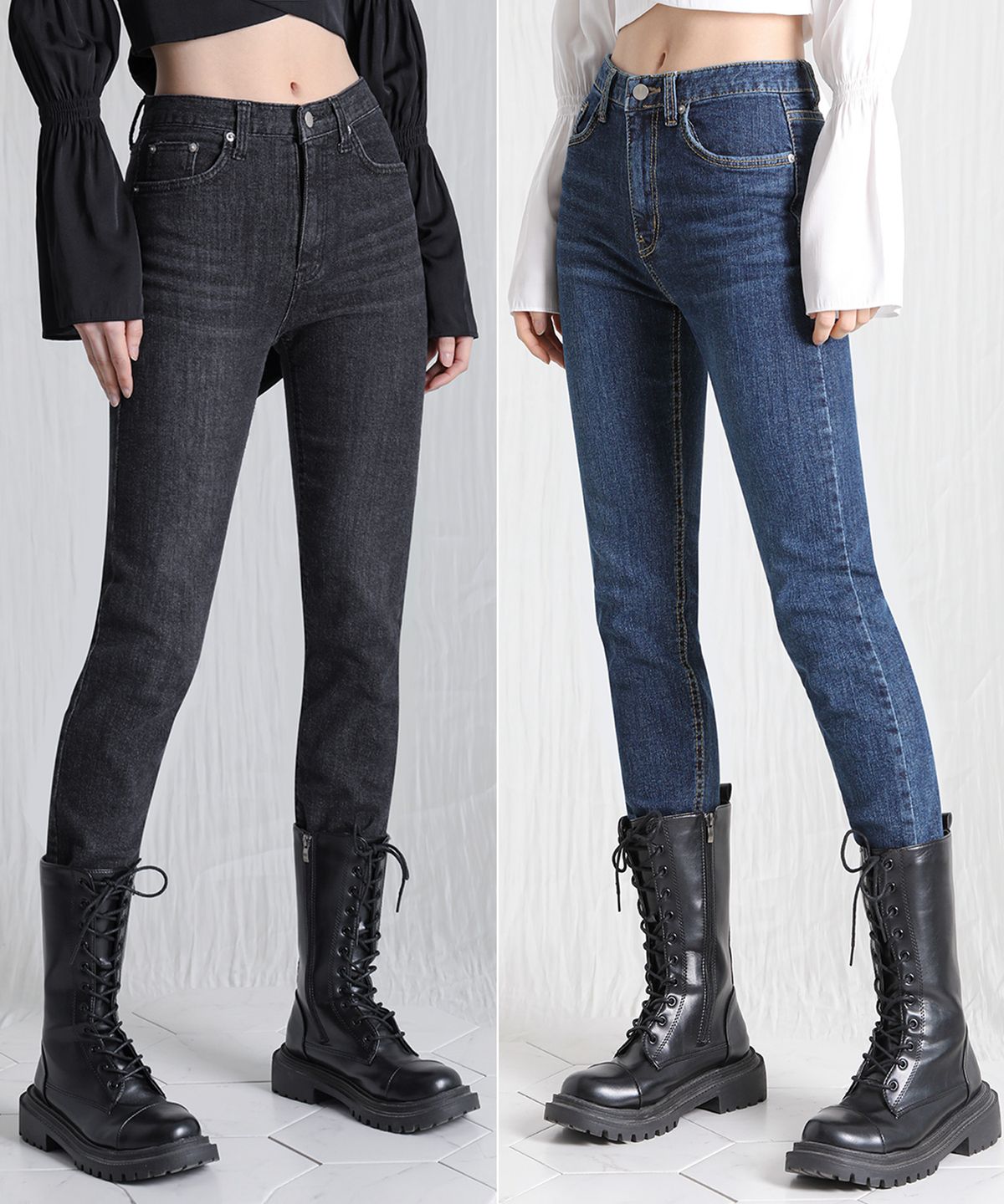 어반드레스(AVANDRESS) Straight Span Denim Pants - 2COL