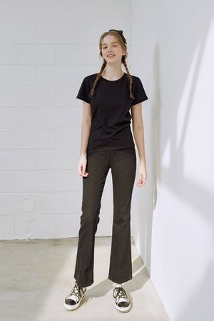 데님 리사이클 블랙 부츠컷 팬츠